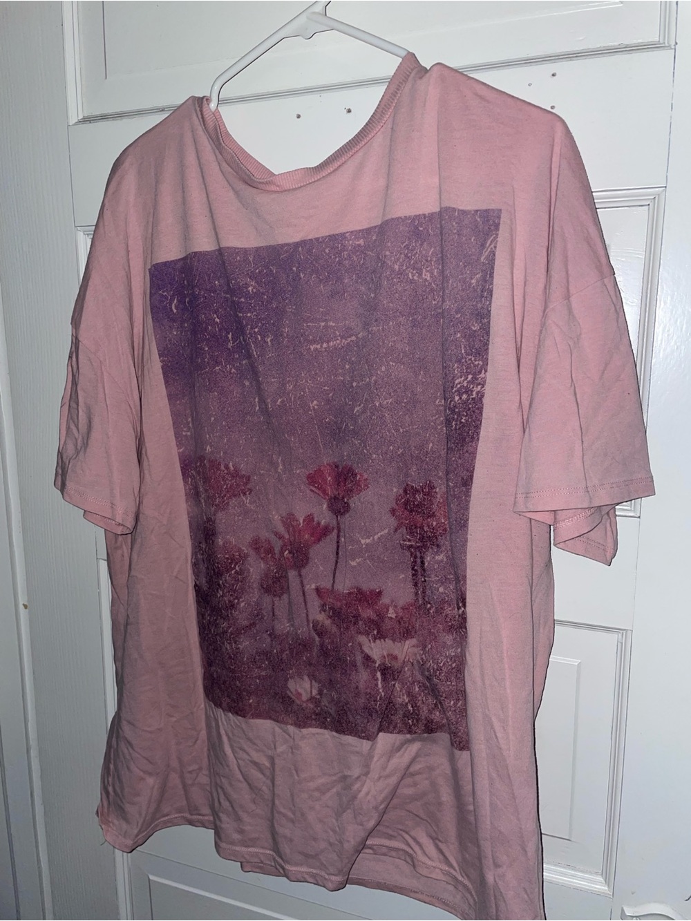 No Boundaries Pink Tee with Subtle Purple Graphic